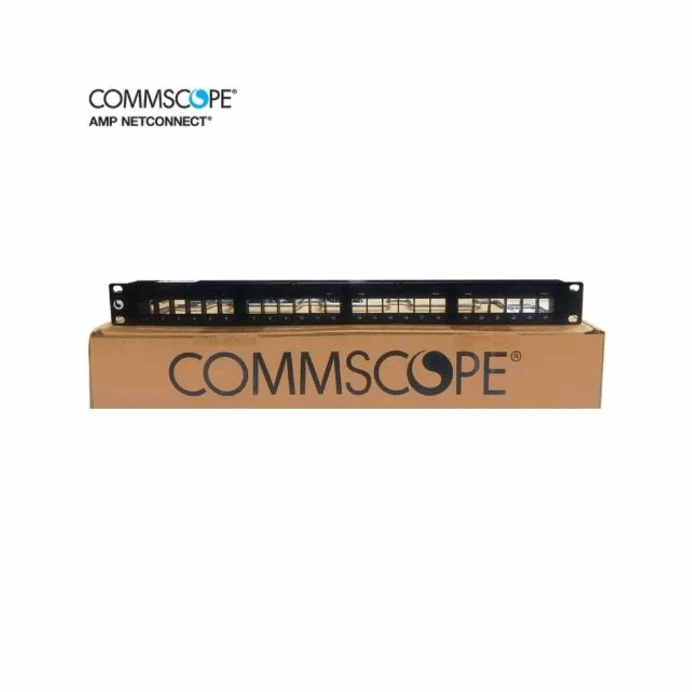 CommScope 24-port unloaded jack panel 1U (straight) for cat6 (760237040)